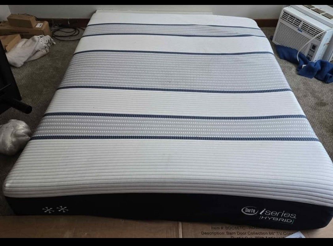 Queen serta hybrid cooling mattress and adjustable bed frame