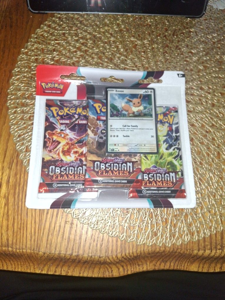 Pokemon Obsidian Flames 3 Pack Blister Trading Card Game