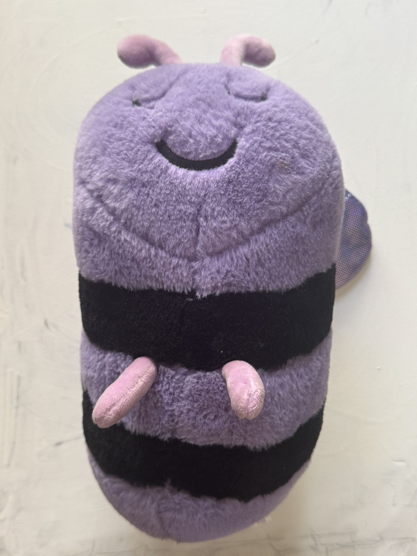 Hello Bello Purple Black Bee Inset Plush Stuffed Animal 14"
