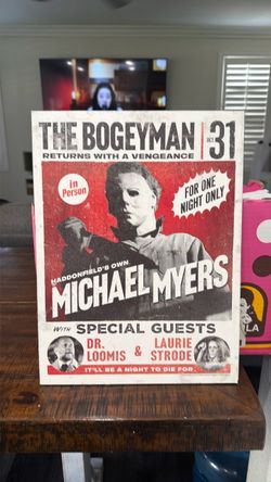Halloween Michael Myers Retro Poster Canvas Print