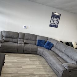 BEAUTIFUL GREY ALEJANDRA SECTIONAL SOFA!$1299!*SAME DAY DELIVERY*NO CREDIT NEEDED*LABOR DAY SALE*EASY FINANCING*