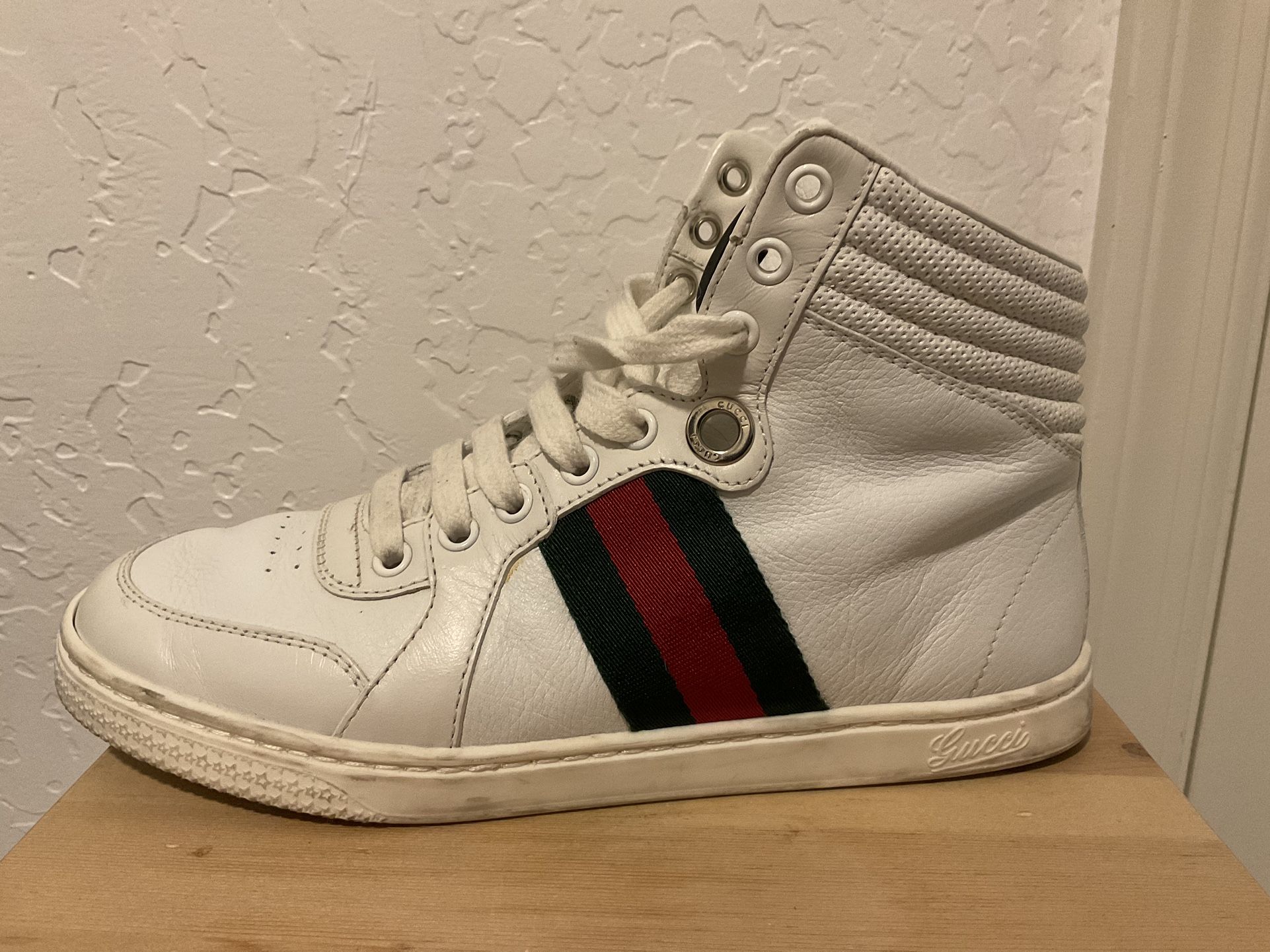 White Gucci Hi Top Sneakers