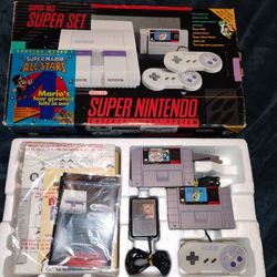 Super Nintendo SNES Mario All Stars Bundle Super Set Combo 
