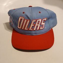 HOUSTON OILERS Vintage Snap Back Cap Hat Embroidered Team NFL.