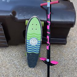 Pogo Stick And Skateboard