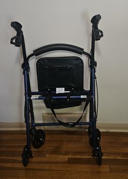 Aluminum Rollator with 6-Inch Wheels in blue