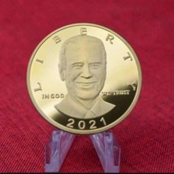 New Biden Coin Gold Plated 