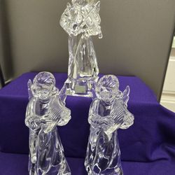 Vintage MIKASA Crystal Angel's Candle Holder By Germany (3)/ Angeles Portadores De Velas De Crystal MIKASA De Germany (3) 