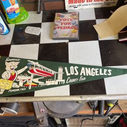 Vintage Banner Los Angeles La County Fair 