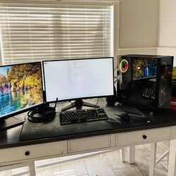 Complete RTX 3070 Dual-Monitor Gaming Setup – i7 / 32GB RAM – Plug & Play