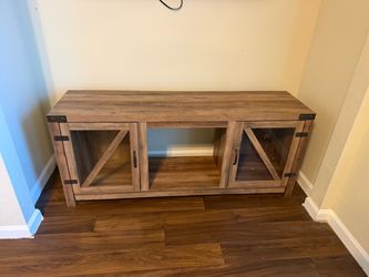 Farmhouse TV Stand with Cabinet Doors