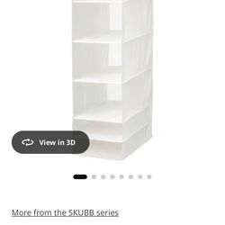 FREE - PICK UP ONLY - SKUBB Organizer with 6 compartments, white, 13 ¾x17 ¾x49 ¼ "