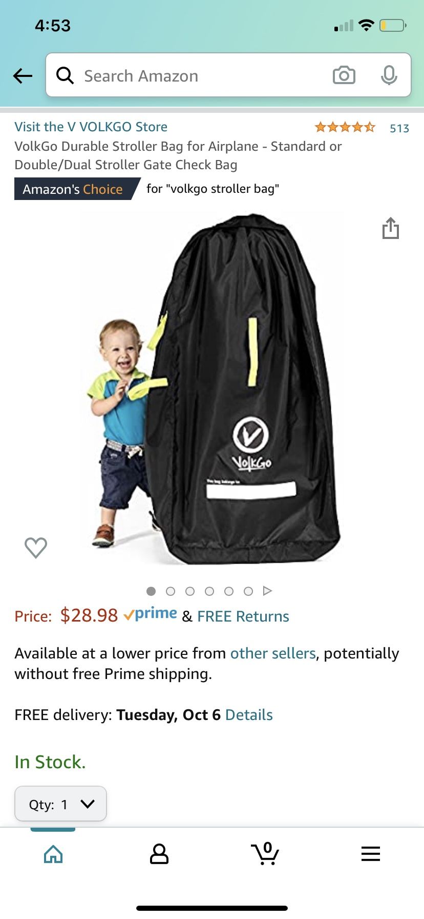 Stroller and car seat travel bags