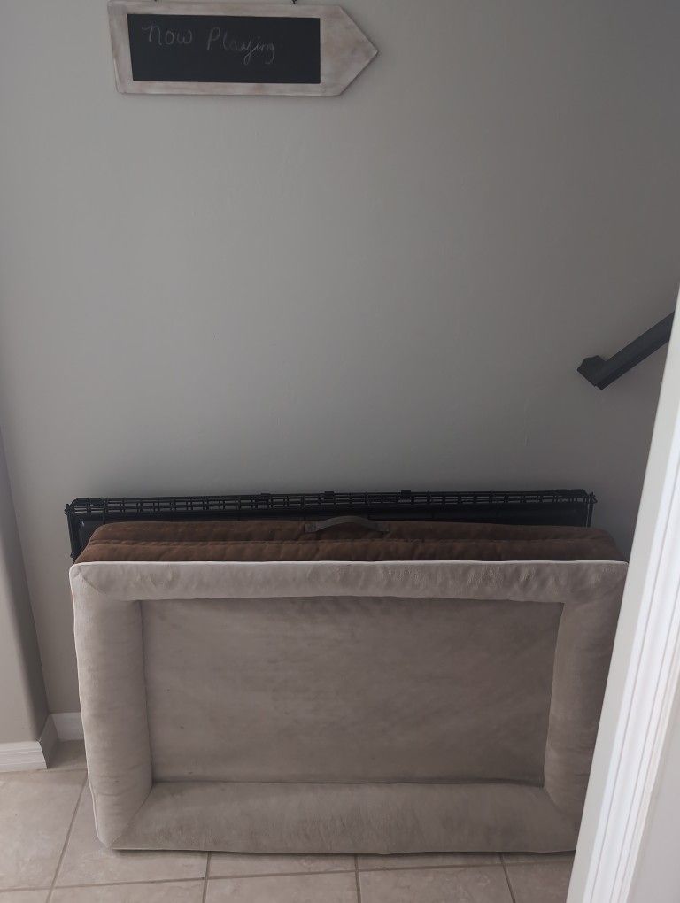 Dog Crate And Orthopedic Bed