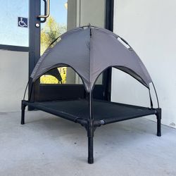 NEW Raised Dog Bed Dog Cot Pet Bed With Removable Canopy Tent