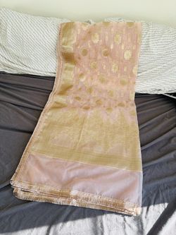 Pink Gold Banarasi dupatta