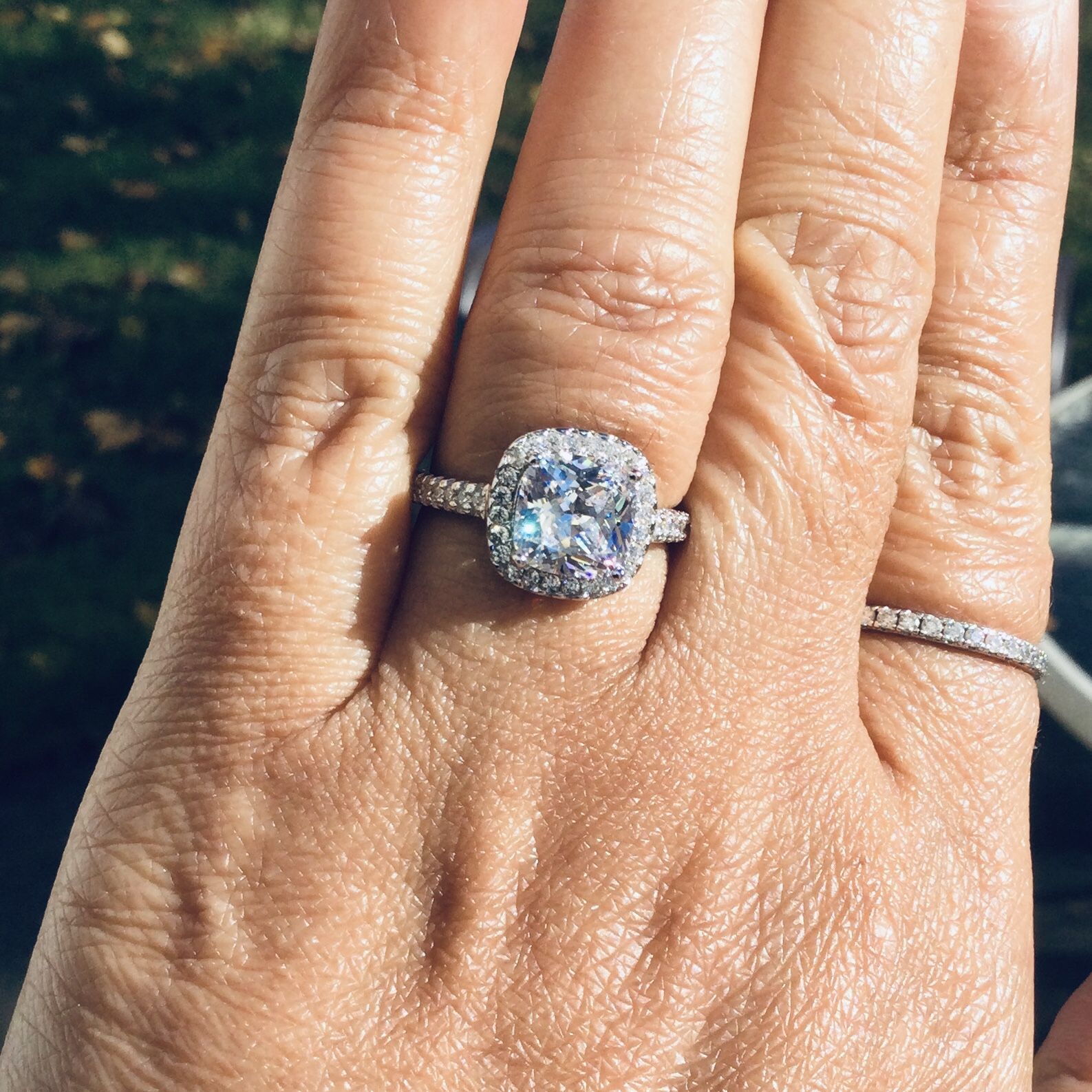 3CT Cushion Engagement Ring