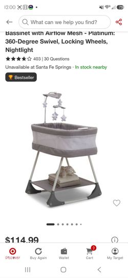 Simmons Kids' Shooting Star Rocking Bassinet with Airflow Mesh