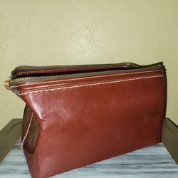 Hair Bag, Shaving Kit, Or Shower Bag W/ Colmar Zipper 1950s