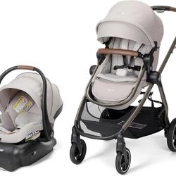 Zelia™ Luxe 5-in-1 Modular Travel System  Color New Hope Tan Material Aluminum Frame Material Aluminum Age Range (Description) Baby Harnes