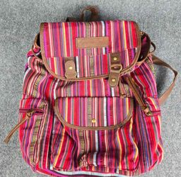 Striped Backpack