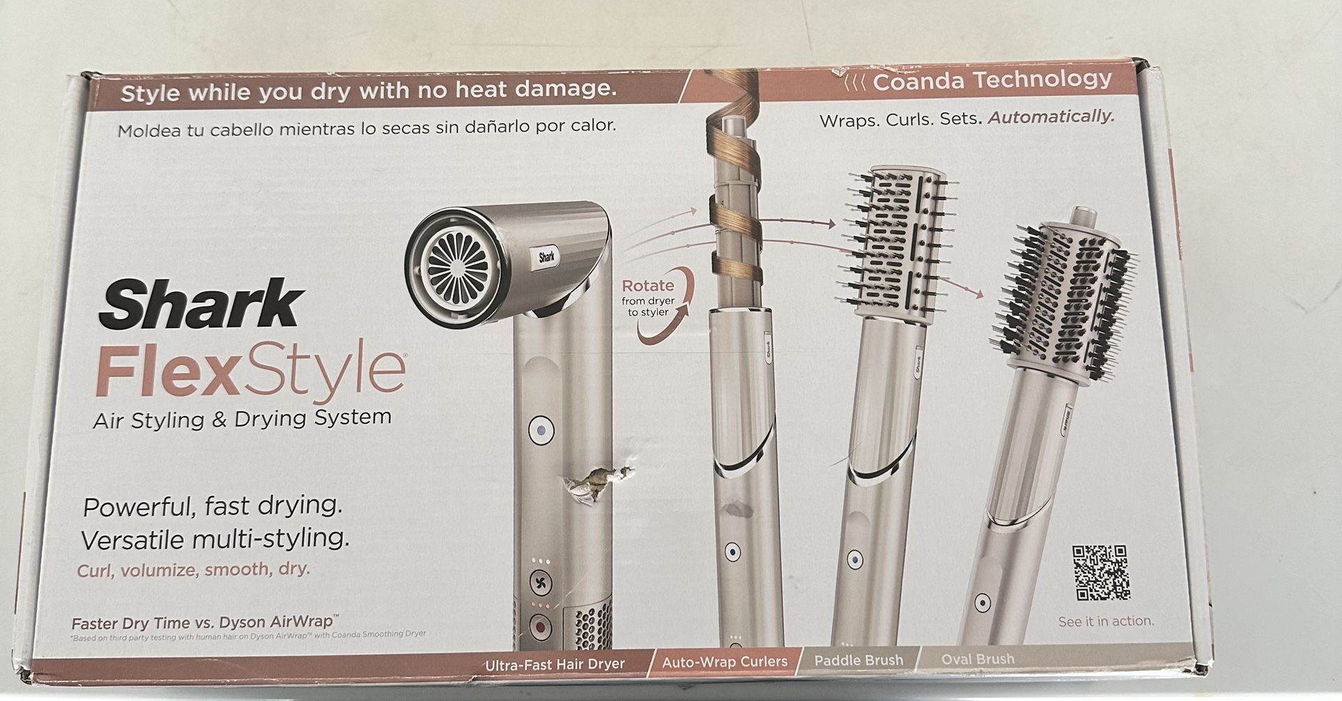 Shark FlexStyle™ Air Drying & Styling System | Curly & Coily Hair | Styler & 4 A