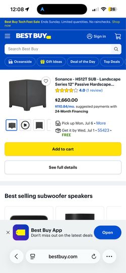 Sonance - HS12T SUB - Landscape Series 12" Passive Hardscape Subwoofer