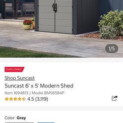 Suncast 6 ft. x 5 ft. Modernist Resin Storage Shed