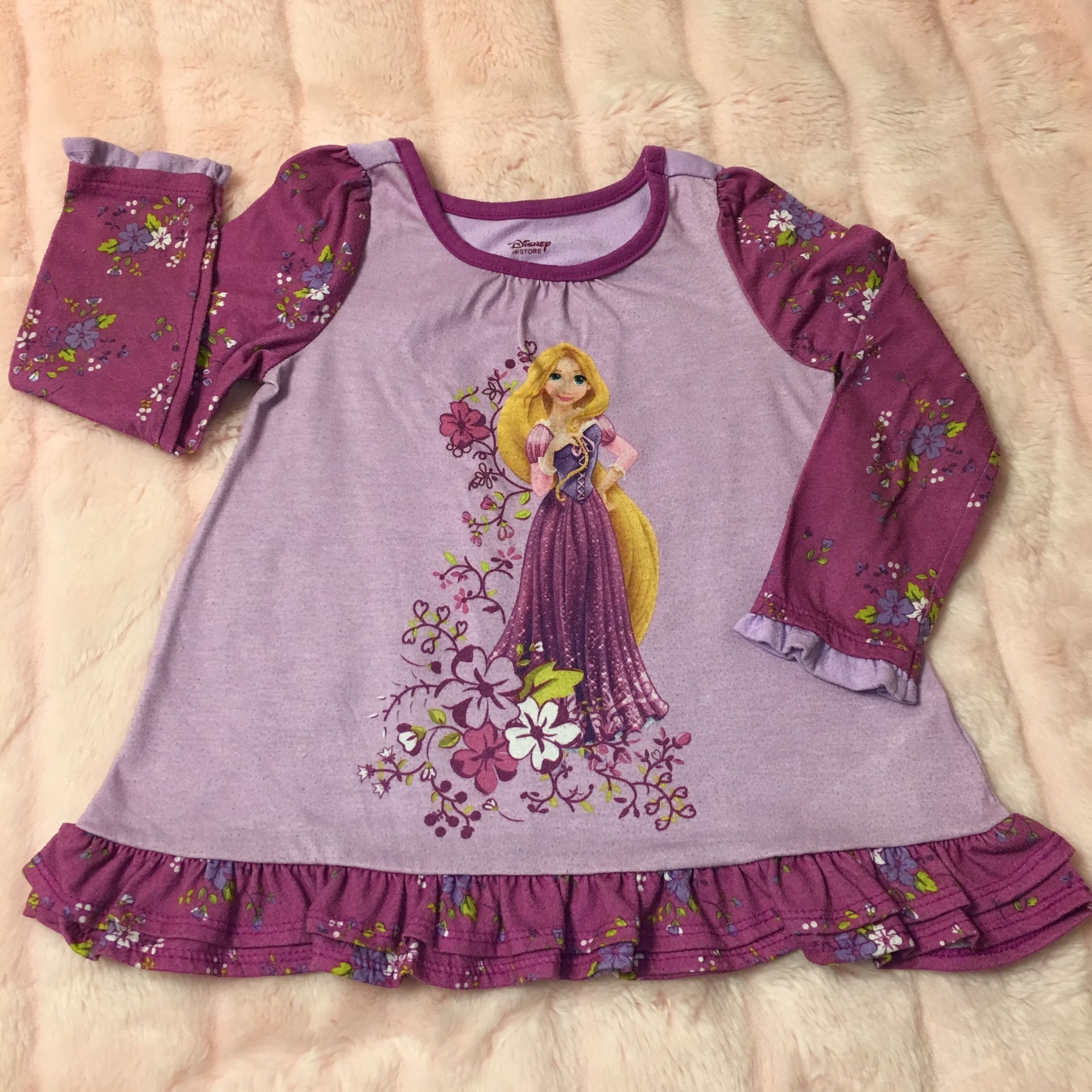 Disney Rapunzel Tangled Long Sleeves Pajama Top Size 4