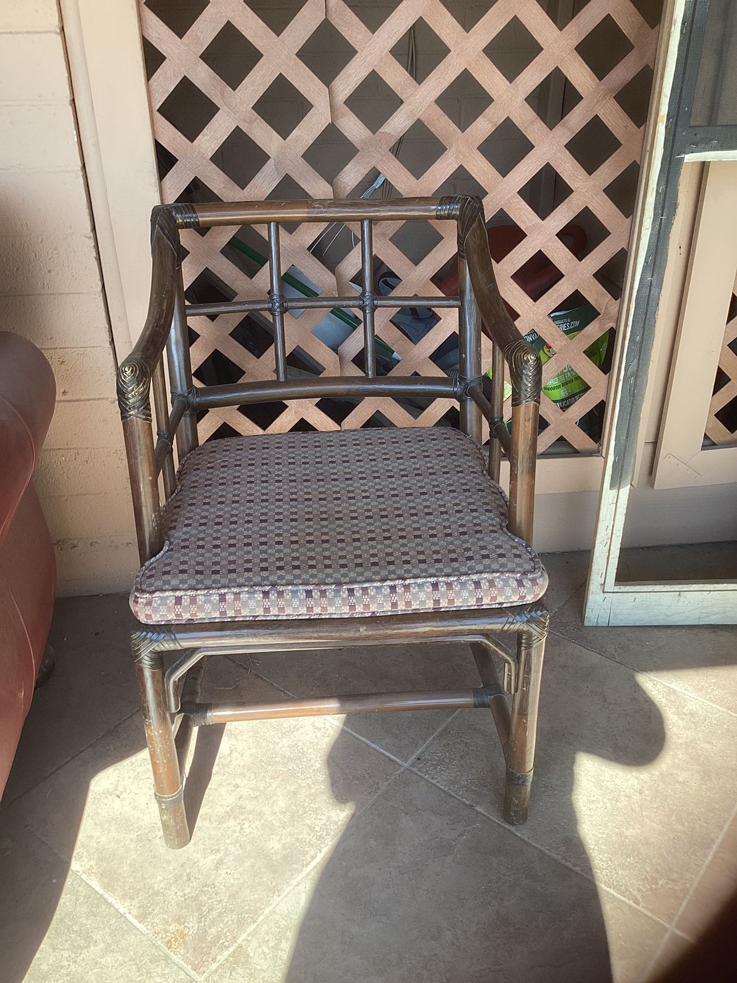 Chair. Bamboo Cane Chair. Good Condition 