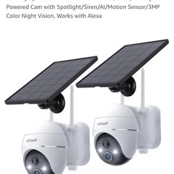 NEW IGEEK SOLAR OUTSIDE CAMERAS 2 PACK