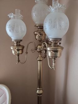 Brass. 2, 6.5ft Solid Brass Lamps $500.00