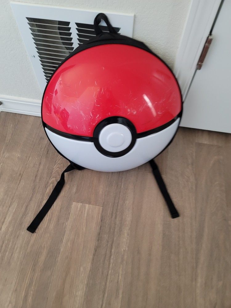 Pokemon hard shell pvc pokeball backpack *Rare*