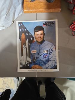 signed photograph of Kenneth D. Cameron, a retired U.S. Marine Corps Colonel and former NASA astronaut