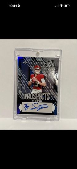 Ty Simpson Leaf Heroes & Prospects Auto Card