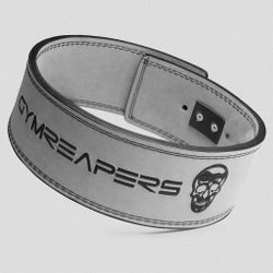 Gymreapers 10mm Lever Belt Gray Suede Leather Size Small Weightlifting Powerlifting