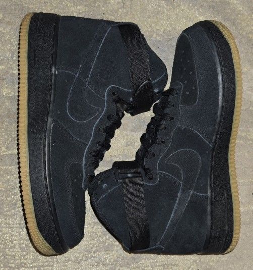 Nike Air Force High Black Gum Sz 6.5Y