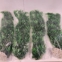 Artificial Aquarium Plant Decor 4-Pack Extra Long NEW