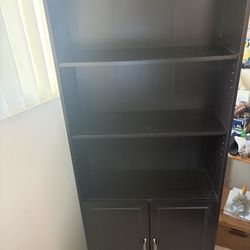 2 Black Bookcases