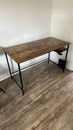 Industrial Wood and Metal Desk