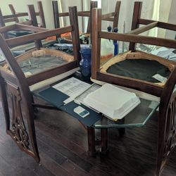 Glass Table And 4 Chairs