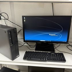 i5 processor 3.20 ghz. 8 gb ram 120 gb ssd drive 22 inch monitor keyboard and mouse windows 11 pro