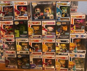 Funko Pop lot of anime Dbz one piece demon slayer grails signed ones chases and LEs all for sale or trade read description