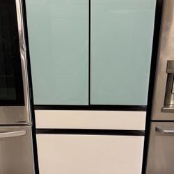 Samsung Bespoke Four Door Blue Refrigerator 