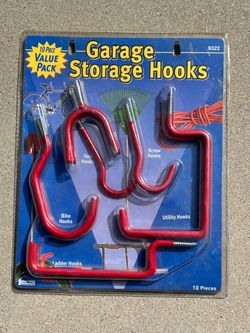 Garage storage hooks