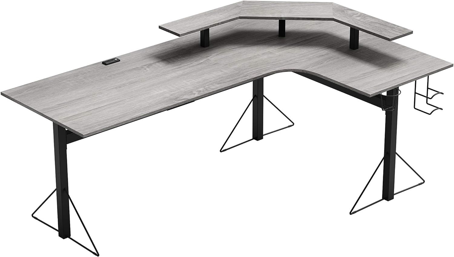 L-Desk With Power / Gaming / Audio Production