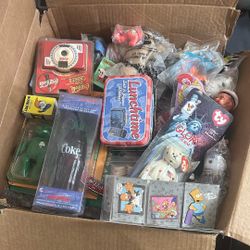 Collectible products and items, vintage Coca-Cola, McDonald’s, toys, Simpsons cards, Coca-Cola camera and more