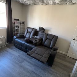Electric Reclining Sofa/couch with USB Ports