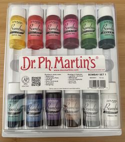 Dr. Ph. Martin’s Bombay India Ink Set of 12 - 0.5 oz., Set 1