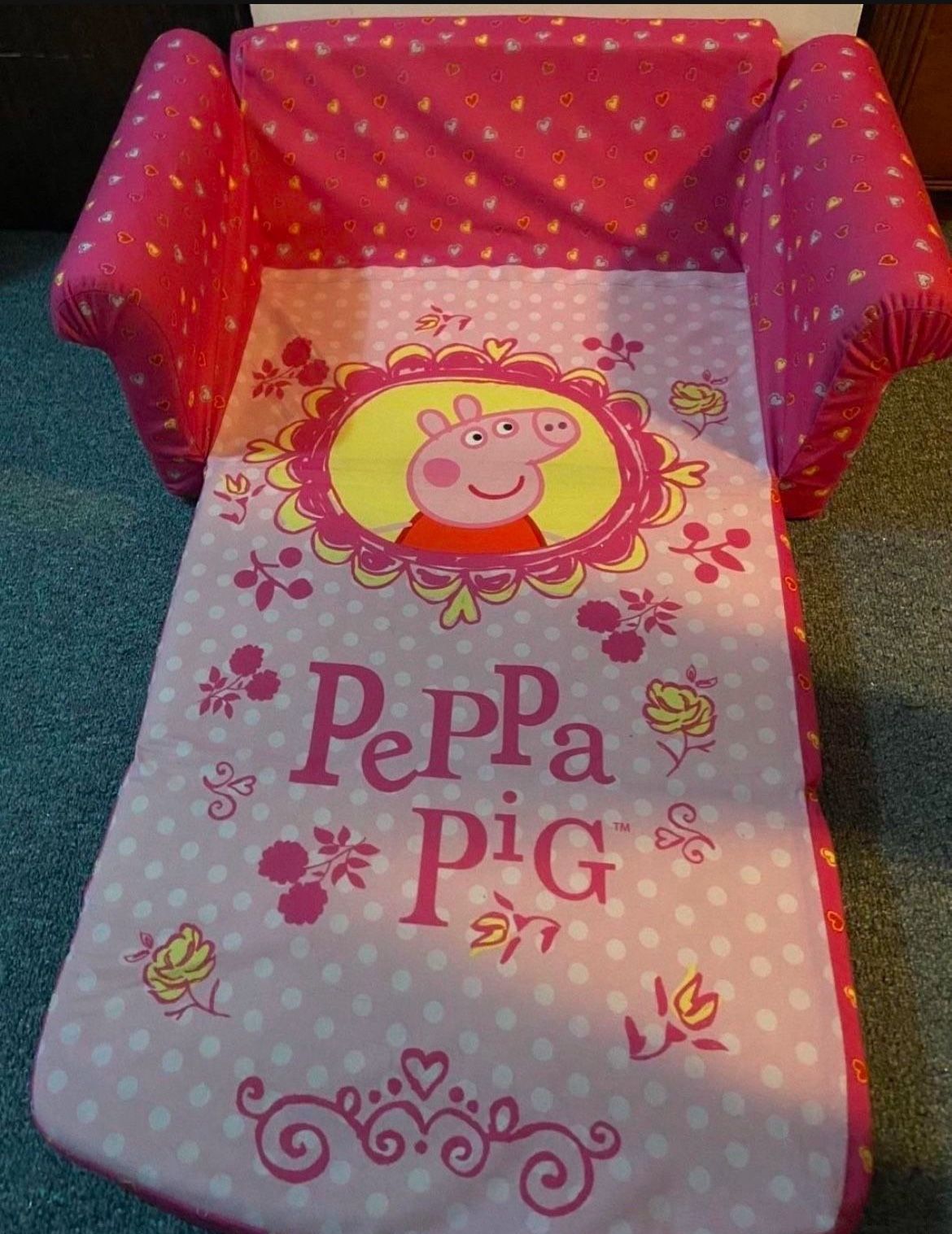 Peppa Pig 2 in 1 Flip Open Kids Foam Sofa & Troll Doll pillow